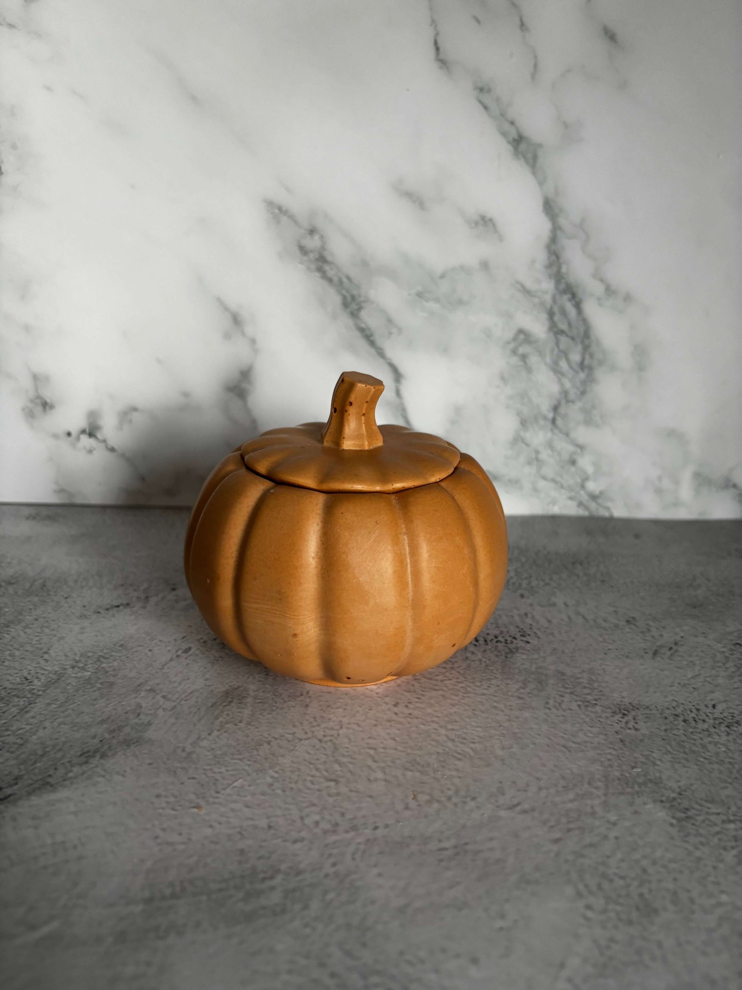 Orange pumpkin with lid