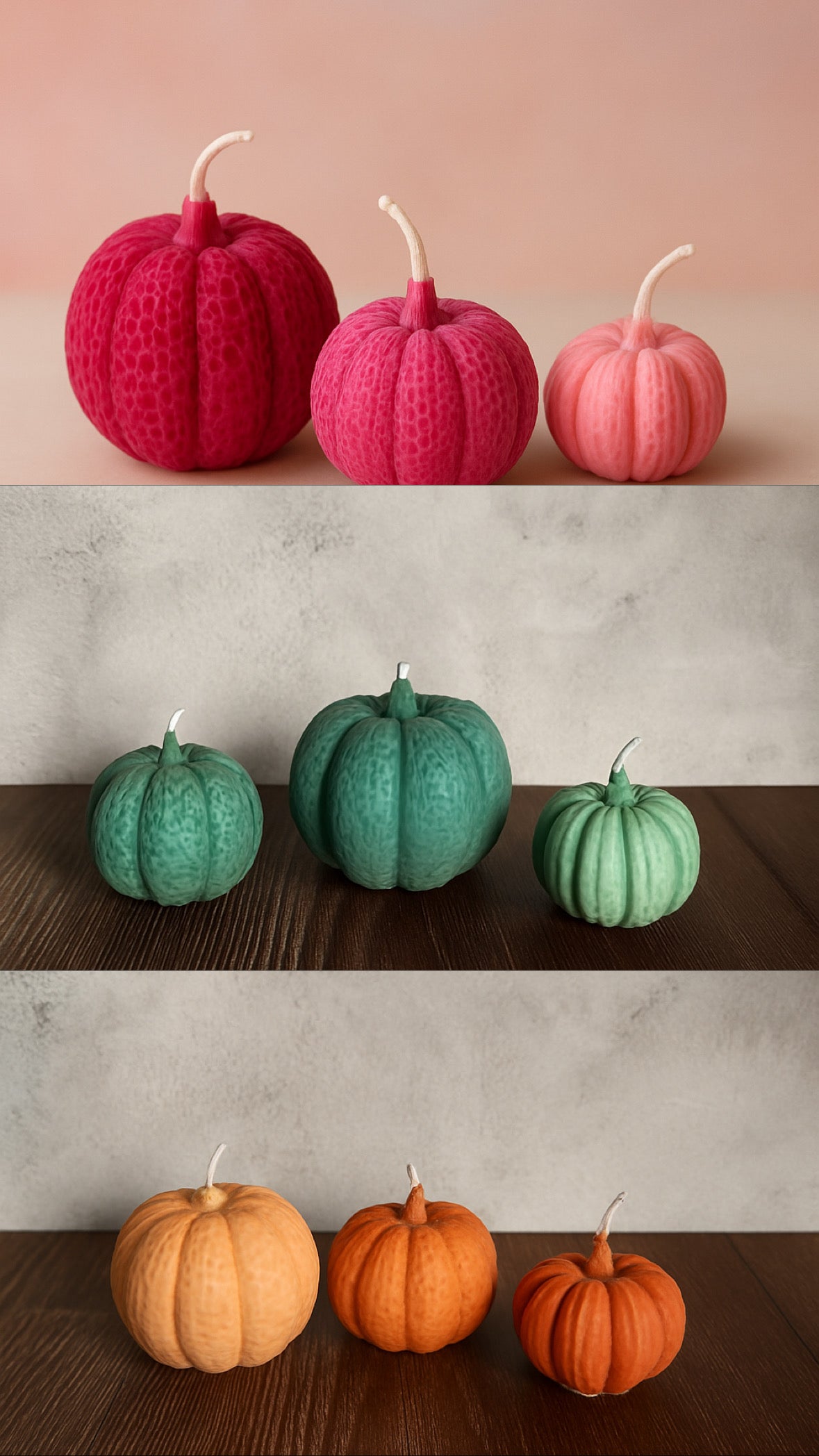 Pumpkin Candle Set – Handmade Autumn Home Decor