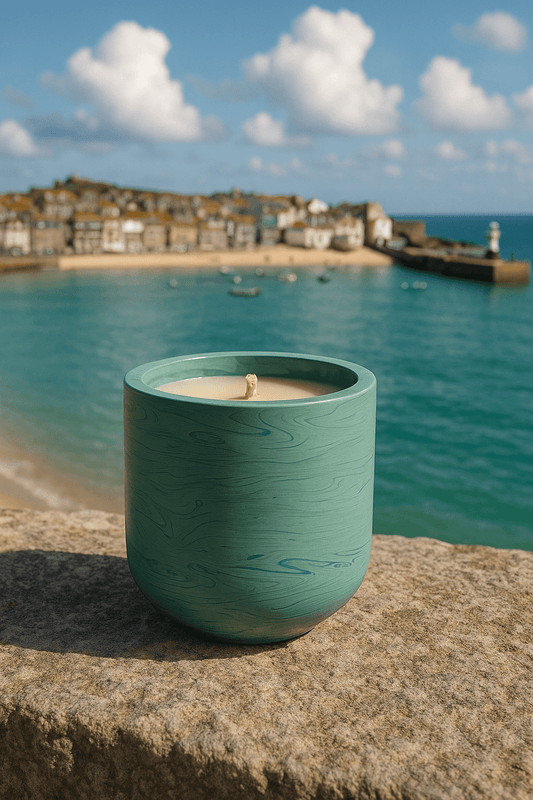 St Ives candle by st Ives beach