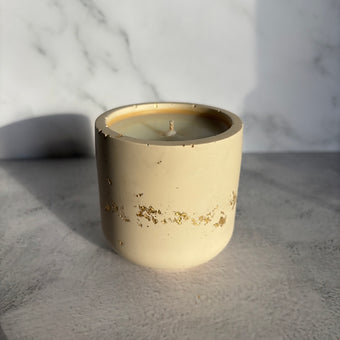 egyptian amber candle close up
