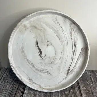 brown marble large tray