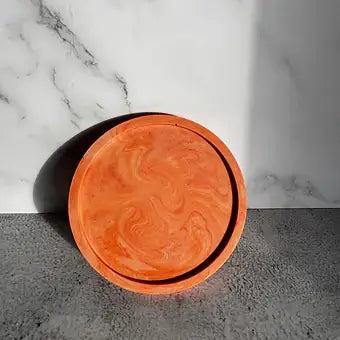orange round tray