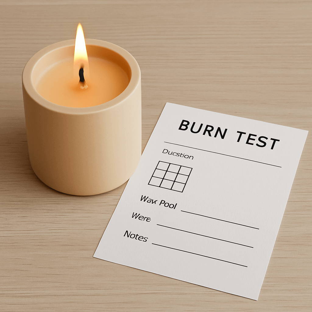 burn test on candle 