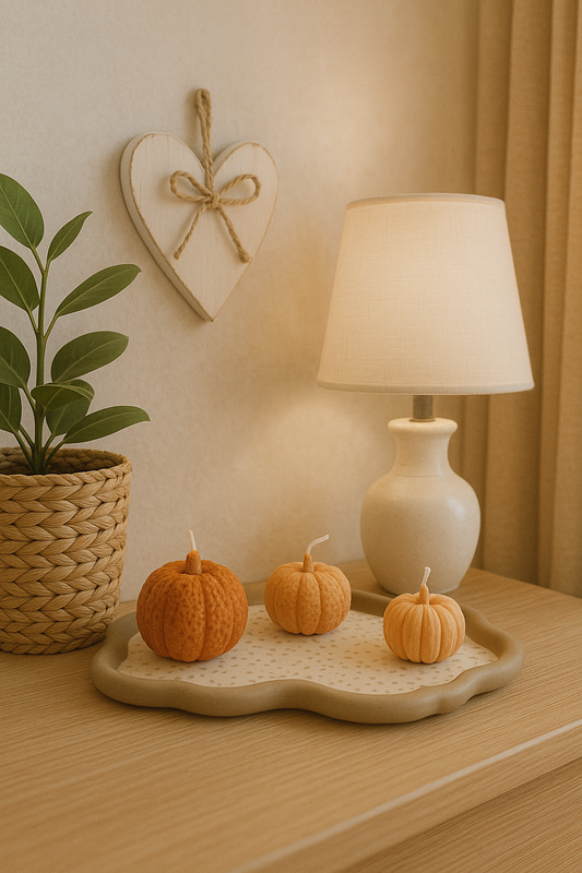 Pumpkin Candle Set – Handmade Autumn Home Decor