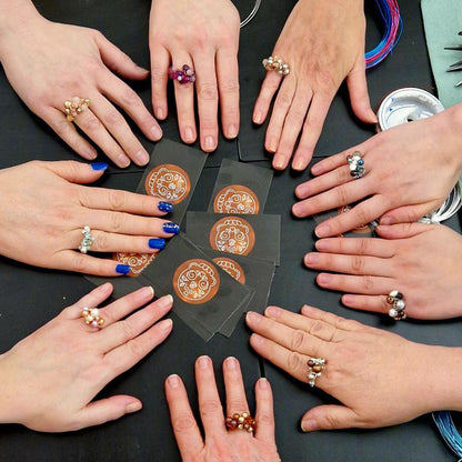 Custom rings on hands 