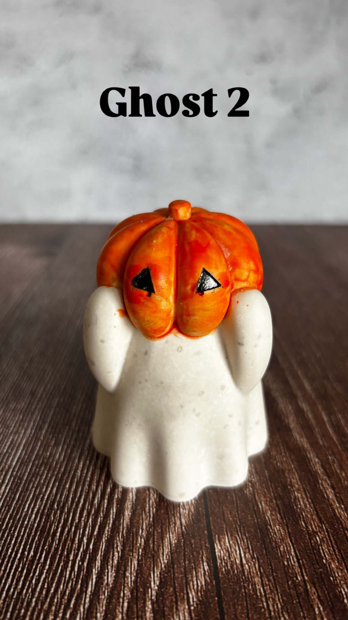 ghost with orange face 